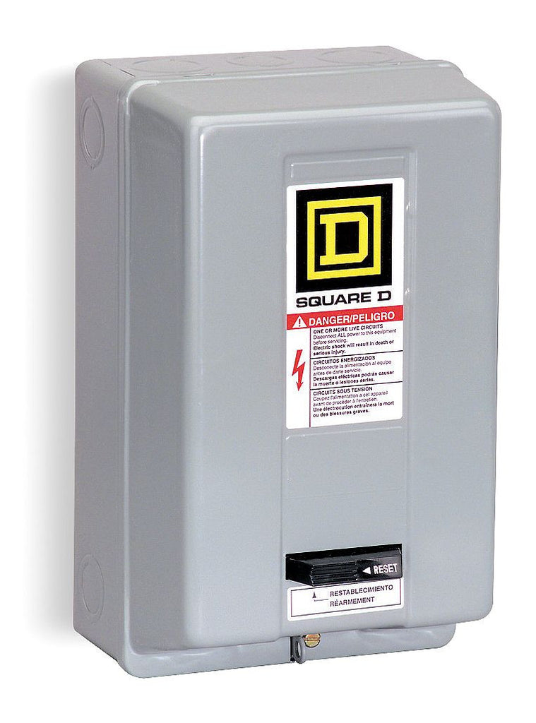 Magnetic Motor Starter, Non-Reversing, No Auxiliary Contacts, 120V AC, 2 P, Screw Clamp - 8536SDG6V02