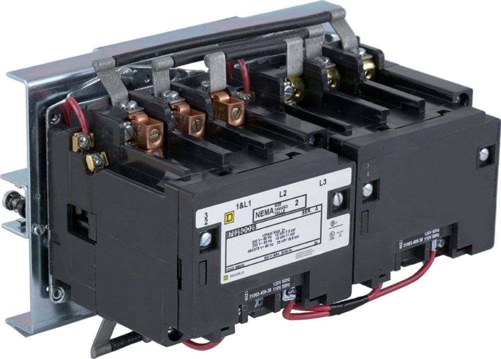 Reversing Contactor, Size 2, 3-POLE, Horizontal Open Style +options - 8702SDO2V02S