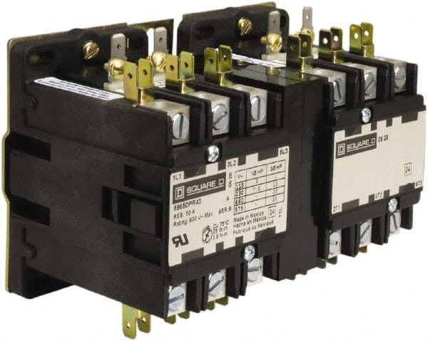 Reversing Hoist Contactor, 40 A, 3P, 110/120 VAC 50/60 Hz Coil, Open Style - 8965DPR43V02