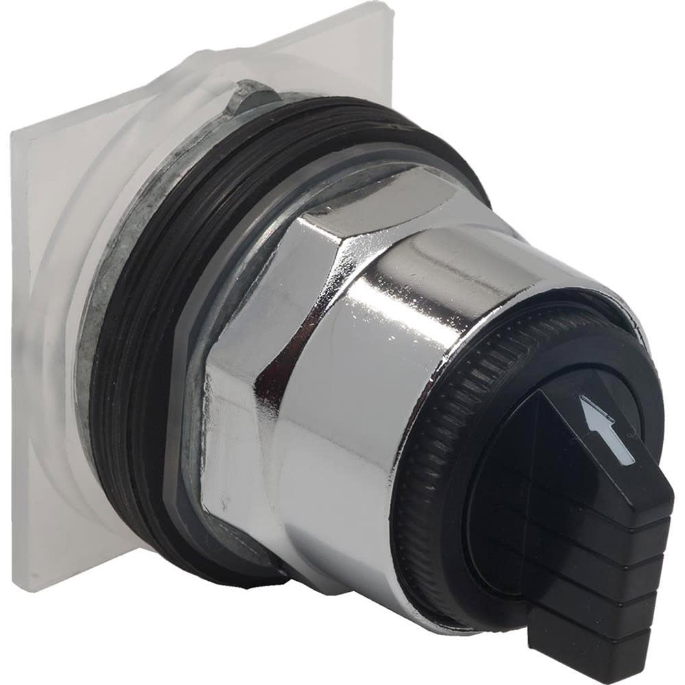 30MM Push Button, Type K, 3 Position Selector Switch, 6A Inductive At 120VAC - 9001KS402BH2