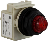 Indicator, Pilot Light, Transformer, 1.18 In (30mm), Incandescent, Round, Fresnel, Red - 9001SKP1R31