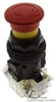 Switch Emergency Stop N.O./N.C. DPST/DPST Mushroom Button 3A 240VAC 125VDC Screw Clamp Panel Mount - 9001SKR16H2