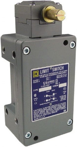 Hazardous Location Limit Switch, No Lever, Rotary, 1NC/1NO, 10A at 600V AC, Actuator Location: Side - 9007CR53C