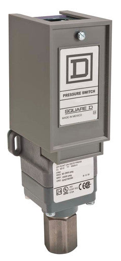 Pressure Switch, Standard, SPDT, 1 Ports, 1/4-18' FNPT, 170 to 5600 psi Range, Plastic - 9012GQG3