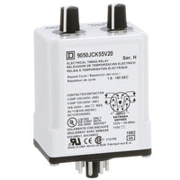 Time Delay Relay Type 9050, Repeat Cycle-off, DPDT, 120VAC/110VDC, Jck Series - 9050JCK55V20