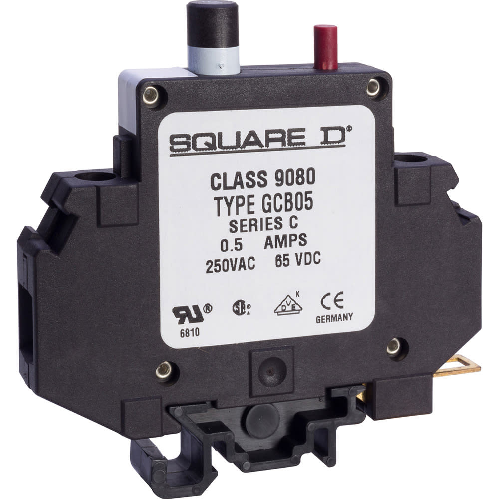 Thermal Magnetic Circuit Protector, NEMA TERMINAL BLOCKS Series, 7A, 1 Pole, 250V AC - 9080GCB70