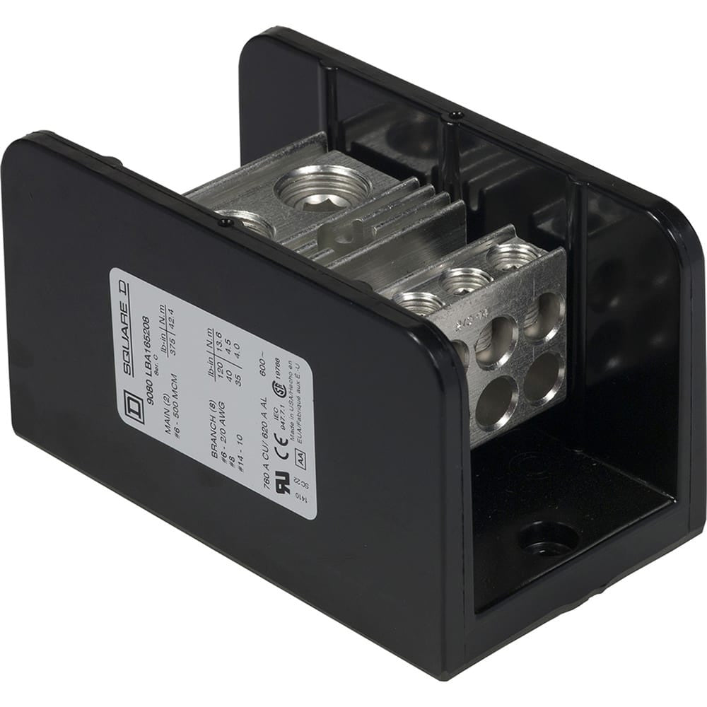 Power Distribution Block, Open, 1 Pole, 760 A Copper, 600 V AC/DC, Surface Mount - 9080LBA1652021
