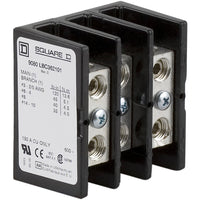 Power Distribution Block, 3 Pole, 150 A Copper, 600 V AC/DC, Surface Mount - 9080LBC362101