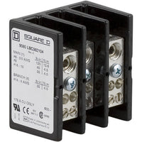 Power Distribution Block, 3 Pole, 175 A Copper, 600 V AC/DC, Surface Mount - 9080LBC362104