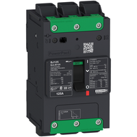 Molded Case Circuit Breaker, POWERPACT B Series, 15A, 3 Pole, 347/600V AC, 25kA at 240V AC, B Curve - BDL36015