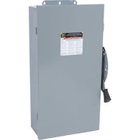 Safety switch, double throw, non fusible, 60A, 600V, 6 pole, 60hp, NEMA 12, no knock outs - DTU662AWK