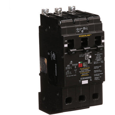Molded Case Circuit Breaker, POWERLINK Series, 20A, 3 Pole, 277/480V AC, 42kA at 240V AC - ECB34020G3