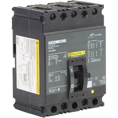 Molded Case Circuit Breakers 3 Pole 45A Thermal Magnetic 480 VAC Fa Series - FAL34045