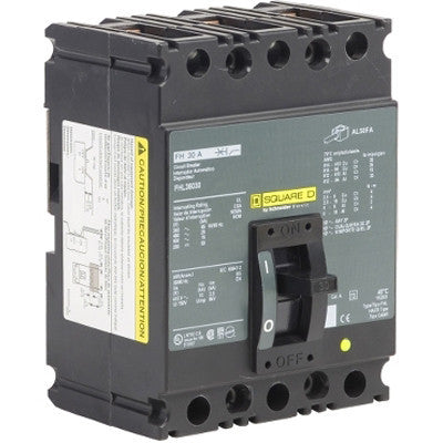 Molded Case Circuit Breaker, 3-POLE, 600V 30A, Fhl Series - FHL36030