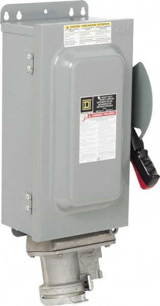 Receptacle Switch , 60A, 600VAC, 3-Phase, Fusible, Heavy Duty, 3-Pole - H362AWC