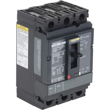 Molded Case Circuit Breaker, POWERPACT H Series, 50A, 3 Pole, 600V AC, 100kA at 240VAC - HJL36050