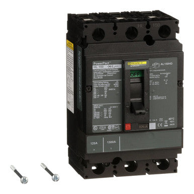Molded Case Circuit Breaker, POWERPACT H Series, 125A, 3 Pole, 600V AC, 125kA at 240V AC - HLL36125