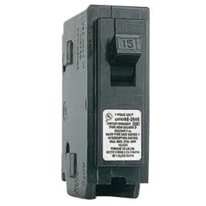 Miniature Circuit Breaker, HOMELINE Series, 15A, 1 Pole, 120V AC, 10kA at 120V AC - HOM115DF