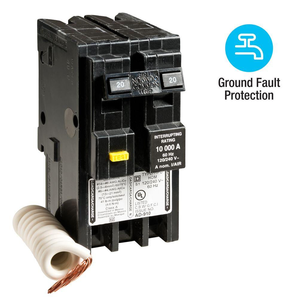 Miniature Circuit Breaker 120/240V 20A | Square D HOM220GFIC - HOM220GFIC