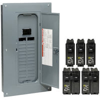 Load Center, 24 Spaces, 100 A, 120/240 V AC, PoN Convertible Mains (breaker), 1 phase Phase - HOM2448M100PCVP
