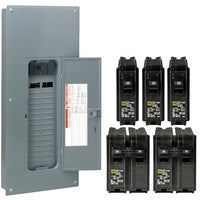 Homeline 200A 30-Space 60-Circuit Indoor Value Pack Main Breaker Plug-on Neutral Load Center - HOM3060M200PCVP