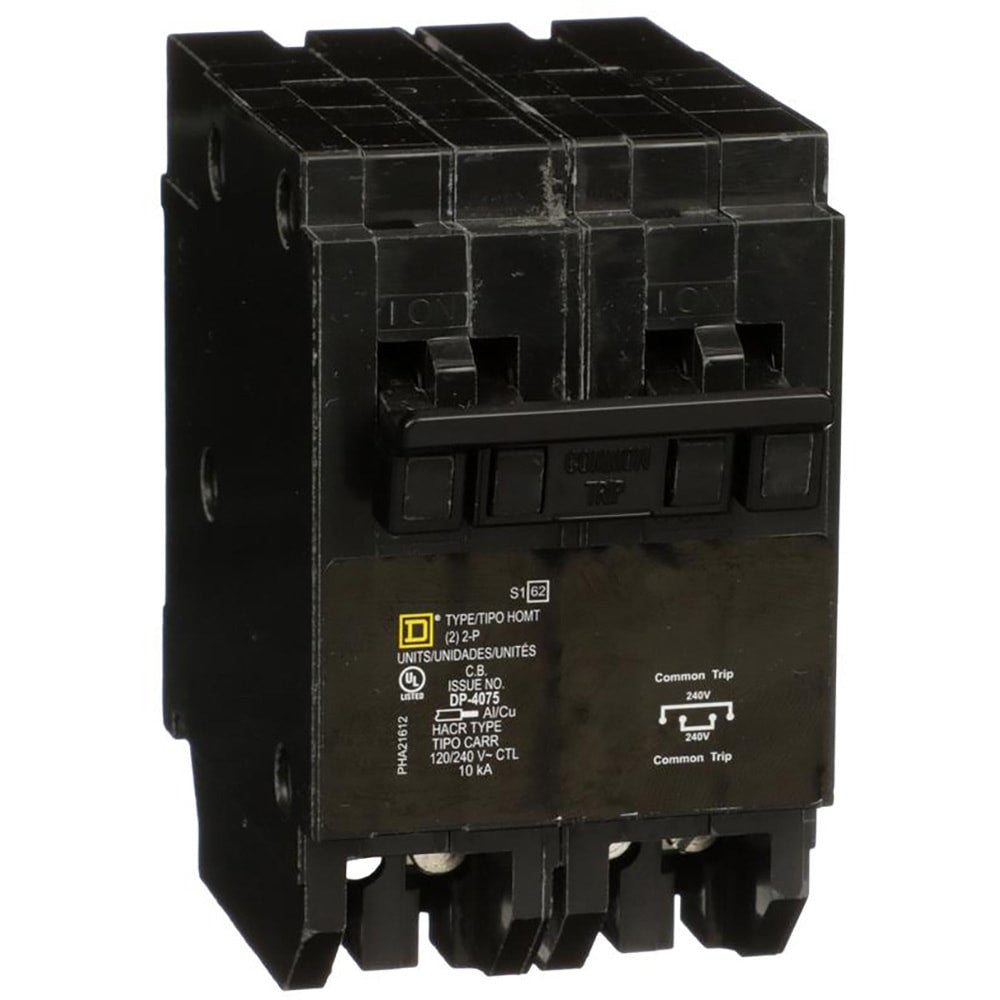 Homeline, 1 X 2 Pole At 20A, 1 X 2 Pole At 40A, 120/240VAC, 10KA Air, Plug in, - HOMT220240