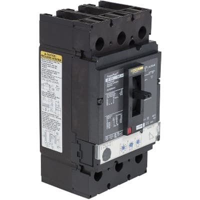 Molded Case Circuit Breaker, POWERPACT J Series, 250A, 3 Pole, 600V AC, 25kA at 240V AC - JDL36250U31X