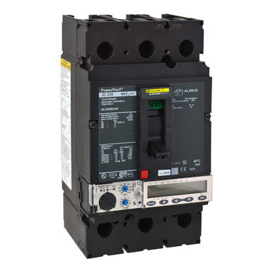 Molded Case Circuit Breaker, POWERPACT J Series, 250A, 3 Pole, 600V AC, 25kA at 240V AC - JDL36250U44X