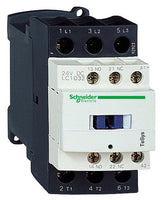 Power contactor, 3 pole, 32 A, 400 V, 3 Form A (N/O), coil 24 VAC, screw connection, LC1D32B7 - LC1D32B7