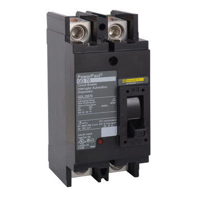 Molded Case Circuit Breaker, POWERPACT Q Series, 225A, 2 Pole, 240V AC, 25kA at 240V AC - QDL22225