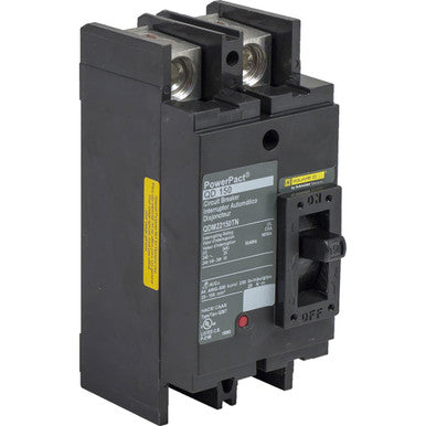 Molded Case Circuit Breaker, POWERPACT Q Series, 150A, 2 Pole, 240V AC, 25kA at 240V AC - QDM22150TN