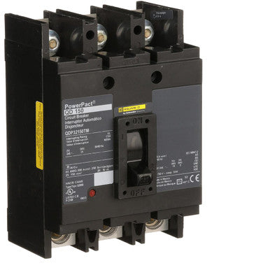 Molded Case Circuit Breaker, POWERPACT Q Series, 150A, 3 Pole, 240V AC, 25kA at 240V AC - QDP32150TM
