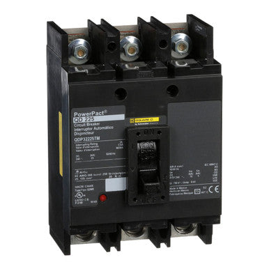 Molded Case Circuit Breaker, POWERPACT Q Series, 225A, 3 Pole, 240V AC, 25kA at 240V AC - QDP32225TM