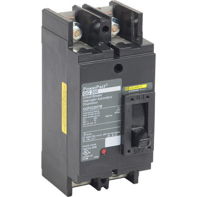 Molded Case Circuit Breaker, POWERPACT Q Series, 225A, 2 Pole, 240V AC, 65kA at 240V AC - QGP22225TM