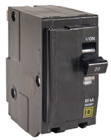 Miniature Circuit Breaker, QO Series, 20A, 2 Pole, 120/240V AC, 65kA at 120V AC - QH220