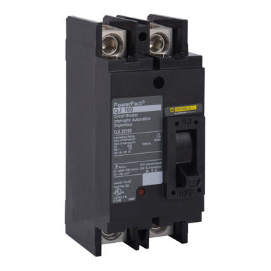 Molded Case Circuit Breaker, POWERPACT Q Series, 200A, 2 Pole, 240V AC, 100kA at 240V AC - QJL22200