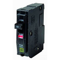 Miniature Circuit Breaker, QO Series, 15A, 1 Pole, 120V AC, 10kA at 120V AC - QO115DF