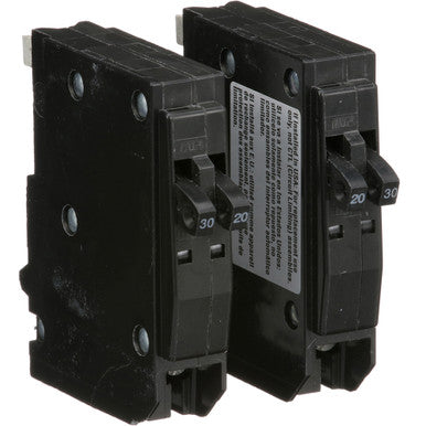 Miniature Circuit Breaker, QO Series, 20/30A, 2x1, 2x1 Pole, 120/240V AC, 10kA at 120/240V AC - QO20303020