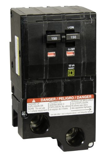 Miniature Circuit Breaker, QO Series, 150A, 2 Pole, 120/240V AC, 10kA at 120/240V AC - QO2150
