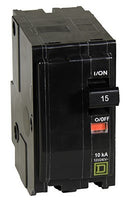 Miniature Circuit Breaker, QO Series, 15A, 2 Pole, 120/240V AC, 10kA at 120/240V AC - QO215C