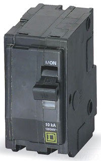 Miniature Circuit Breaker, QO Series, 15A, 2 Pole, 240V AC, 10kA at 120/240V AC - QO215H