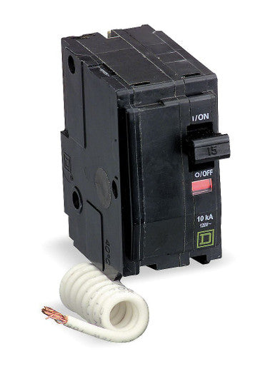 Miniature Circuit Breaker, QO Series, 15A, 2 Pole, 120/240V AC, 10kA at 120/240V AC - QO215SWN