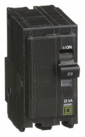Miniature Circuit Breaker, QO Series, 20A, 2 Pole, 120/240V AC, 22kA at 120/240V AC - QO220VH