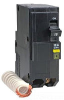 Miniature Circuit Breaker, QO Series, 25A, 2 Pole, 120/240V AC, 10kA at 120/240V AC, A Curve - QO225GFI