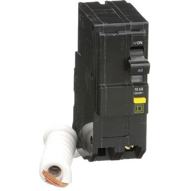 QO Miniature Circuit Breaker, Ground Fault, 40 A, 2-Pole, 120/240 VAC, Plug-In - QO240GFIC