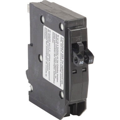 Miniature Circuit Breaker, QO Series, 15A, 1x1, 1x1 Pole, 240V AC, 10kA at 120/240V AC - QO3015