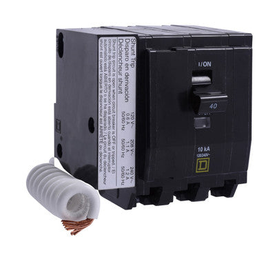 Miniature Circuit Breaker, QO Series, 50A, 3 Pole, 120/240V AC, 10kA at 120/240V AC - QO350SWN1021