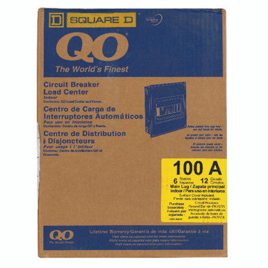 QO 100A 6-Space 12-Circuit Indoor Main Lug Load Center - QO612L100SCP