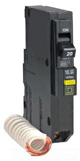 Miniature Circuit Breaker, QO Series, 30A, 1 Pole, 120V AC, 10kA at 120V AC, A Curve - QOB130GFI