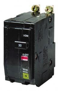 Miniature Circuit Breaker, QO Series, 10A, 2 Pole, 120/240V AC, 10kA at 120/240V AC - QOB210